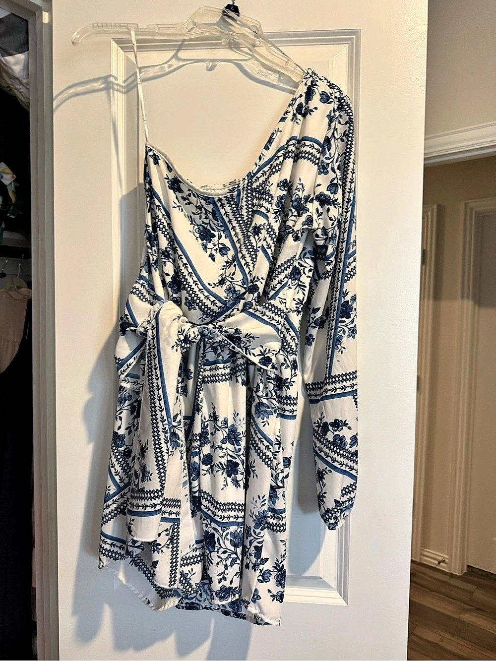 Lulus Blue Floral Short Set Size Large